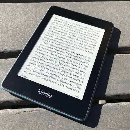 Electronic reader displaying a digital book